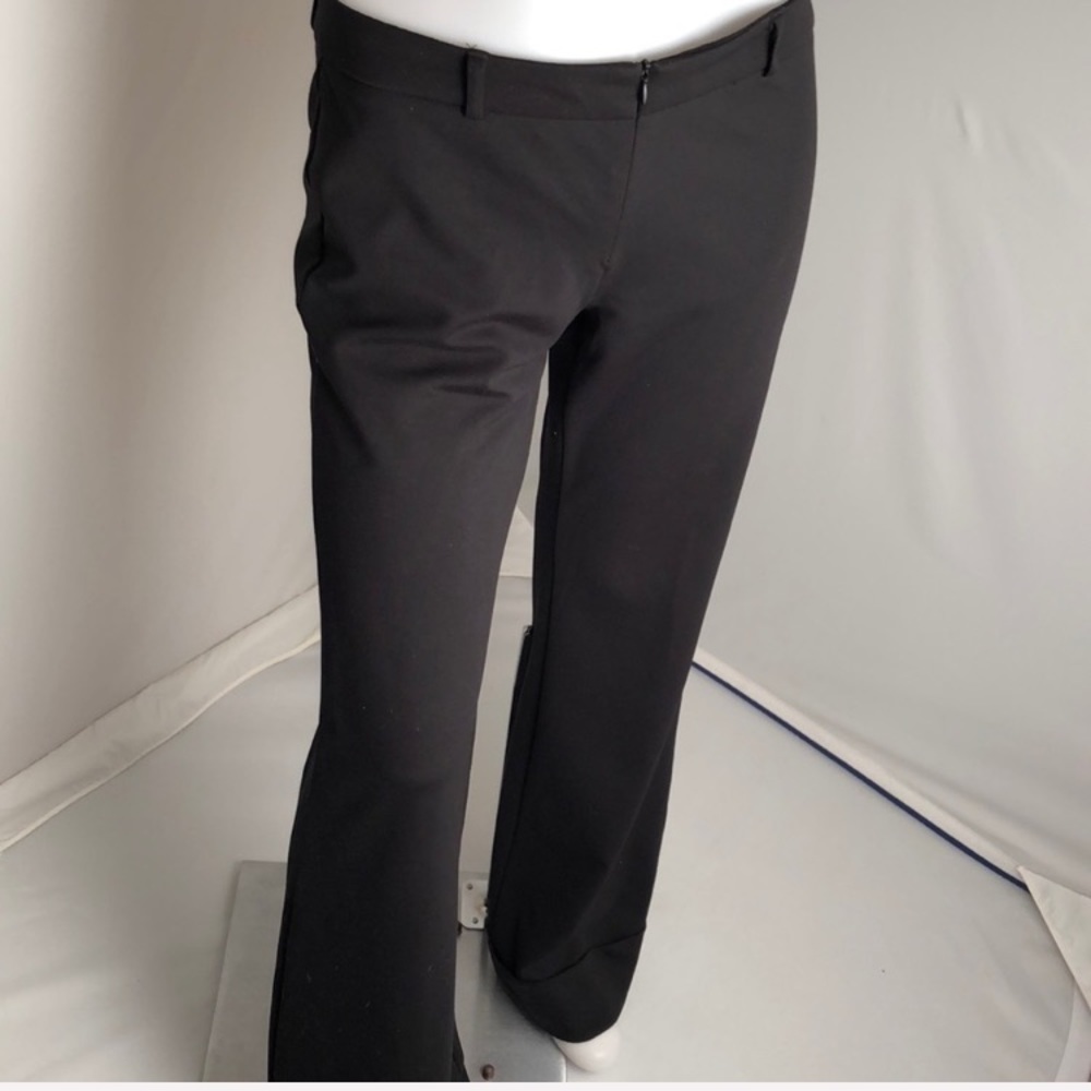 Express Y2K wide cuff black stretch pants 7/8 long